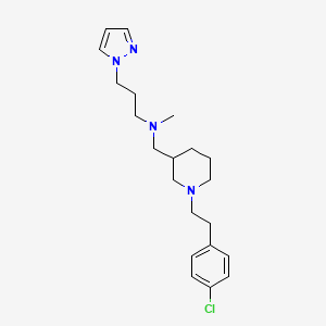 molecular formula C21H31ClN4 B6083670 ({1-[2-(4-chlorophenyl)ethyl]-3-piperidinyl}methyl)methyl[3-(1H-pyrazol-1-yl)propyl]amine 