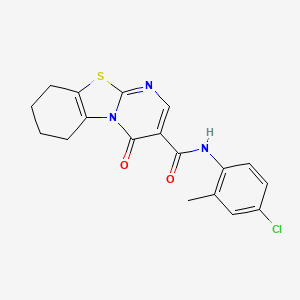 molecular formula C18H16ClN3O2S B6083720 N-(4-chloro-2-methylphenyl)-4-oxo-6,7,8,9-tetrahydro-4H-pyrimido[2,1-b][1,3]benzothiazole-3-carboxamide 