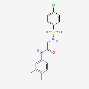 N~2~-[(4-chlorophenyl)sulfonyl]-N~1~-(3,4-dimethylphenyl)glycinamide