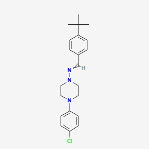 molecular formula C21H26ClN3 B6083798 N-(4-tert-butylbenzylidene)-4-(4-chlorophenyl)-1-piperazinamine 