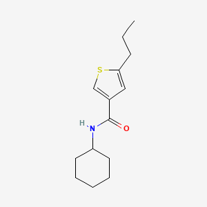 molecular formula C14H21NOS B6083815 N-cyclohexyl-5-propyl-3-thiophenecarboxamide 