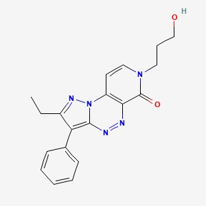 molecular formula C19H19N5O2 B6083824 2-ethyl-7-(3-hydroxypropyl)-3-phenylpyrazolo[5,1-c]pyrido[4,3-e][1,2,4]triazin-6(7H)-one 