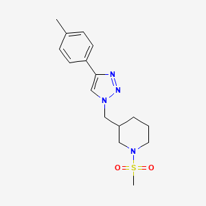 molecular formula C16H22N4O2S B6083846 3-{[4-(4-methylphenyl)-1H-1,2,3-triazol-1-yl]methyl}-1-(methylsulfonyl)piperidine 