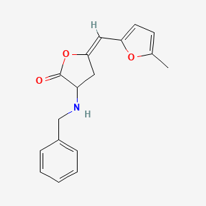 molecular formula C17H17NO3 B6083865 3-(benzylamino)-5-[(5-methyl-2-furyl)methylene]dihydro-2(3H)-furanone 
