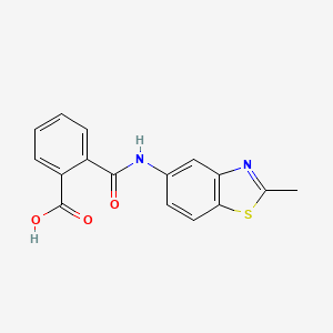 molecular formula C16H12N2O3S B6083869 2-{[(2-methyl-1,3-benzothiazol-5-yl)amino]carbonyl}benzoic acid 