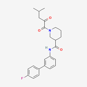 molecular formula C24H27FN2O3 B6083876 N-(4'-fluoro-3-biphenylyl)-1-(4-methyl-2-oxopentanoyl)-3-piperidinecarboxamide 