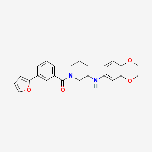 molecular formula C24H24N2O4 B6083922 N-(2,3-dihydro-1,4-benzodioxin-6-yl)-1-[3-(2-furyl)benzoyl]-3-piperidinamine 