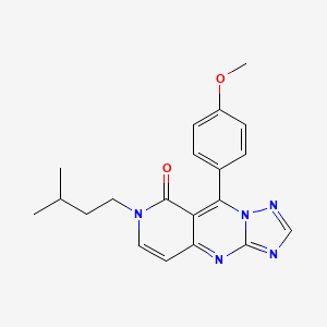 molecular formula C20H21N5O2 B6083969 9-(4-methoxyphenyl)-7-(3-methylbutyl)pyrido[4,3-d][1,2,4]triazolo[1,5-a]pyrimidin-8(7H)-one 