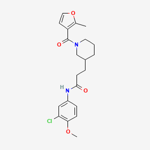 molecular formula C21H25ClN2O4 B6083974 N-(3-chloro-4-methoxyphenyl)-3-[1-(2-methyl-3-furoyl)-3-piperidinyl]propanamide 