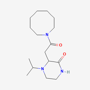molecular formula C16H29N3O2 B6083991 3-[2-(1-azocanyl)-2-oxoethyl]-4-isopropyl-2-piperazinone 