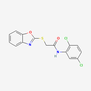 molecular formula C15H10Cl2N2O2S B6084006 2-(1,3-benzoxazol-2-ylthio)-N-(2,5-dichlorophenyl)acetamide 