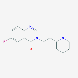molecular formula C16H20FN3O B6084014 6-fluoro-3-[2-(1-methylpiperidin-2-yl)ethyl]quinazolin-4(3H)-one 