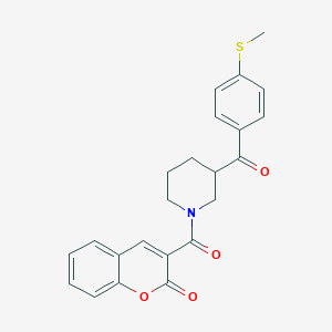 molecular formula C23H21NO4S B6084017 3-({3-[4-(methylthio)benzoyl]-1-piperidinyl}carbonyl)-2H-chromen-2-one 