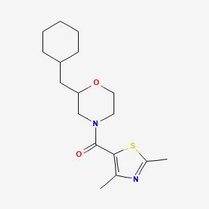 molecular formula C17H26N2O2S B6084090 2-(cyclohexylmethyl)-4-[(2,4-dimethyl-1,3-thiazol-5-yl)carbonyl]morpholine 