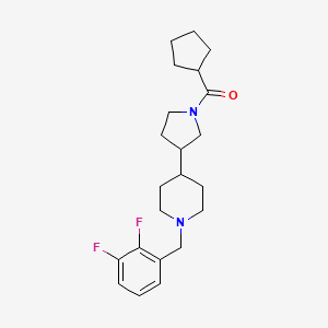 molecular formula C22H30F2N2O B6084096 4-[1-(cyclopentylcarbonyl)-3-pyrrolidinyl]-1-(2,3-difluorobenzyl)piperidine 