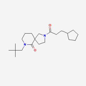molecular formula C21H36N2O2 B6084107 2-(3-cyclopentylpropanoyl)-7-(2,2-dimethylpropyl)-2,7-diazaspiro[4.5]decan-6-one 