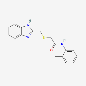 molecular formula C17H17N3OS B6084129 2-[(1H-benzimidazol-2-ylmethyl)thio]-N-(2-methylphenyl)acetamide 