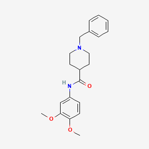 molecular formula C21H26N2O3 B6084147 1-benzyl-N-(3,4-dimethoxyphenyl)-4-piperidinecarboxamide 