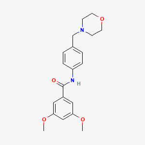molecular formula C20H24N2O4 B6084185 3,5-dimethoxy-N-[4-(4-morpholinylmethyl)phenyl]benzamide 