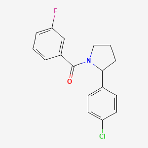 molecular formula C17H15ClFNO B6084206 2-(4-chlorophenyl)-1-(3-fluorobenzoyl)pyrrolidine 