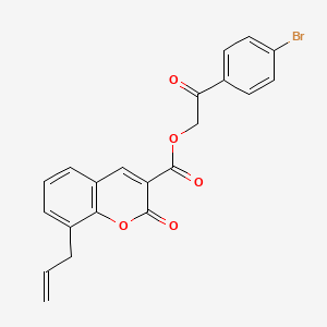 molecular formula C21H15BrO5 B6084232 2-(4-bromophenyl)-2-oxoethyl 8-allyl-2-oxo-2H-chromene-3-carboxylate CAS No. 5301-64-4