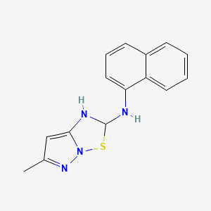 molecular formula C15H14N4S B6084240 6-methyl-N-1-naphthyl-1,2-dihydropyrazolo[1,5-b][1,2,4]thiadiazol-2-amine 