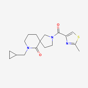 molecular formula C17H23N3O2S B6084255 7-(cyclopropylmethyl)-2-[(2-methyl-1,3-thiazol-4-yl)carbonyl]-2,7-diazaspiro[4.5]decan-6-one 