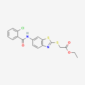ethyl ({6-[(2-chlorobenzoyl)amino]-1,3-benzothiazol-2-yl}thio)acetate