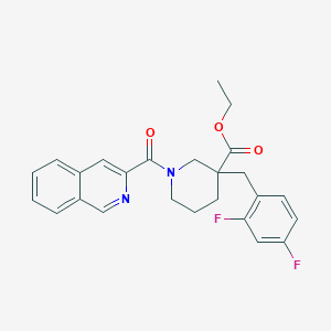 molecular formula C25H24F2N2O3 B6084273 ethyl 3-(2,4-difluorobenzyl)-1-(3-isoquinolinylcarbonyl)-3-piperidinecarboxylate 