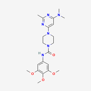 molecular formula C21H30N6O4 B6084279 4-[6-(dimethylamino)-2-methyl-4-pyrimidinyl]-N-(3,4,5-trimethoxyphenyl)-1-piperazinecarboxamide 