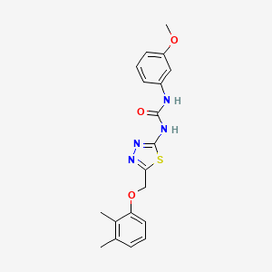 molecular formula C19H20N4O3S B6084308 N-{5-[(2,3-dimethylphenoxy)methyl]-1,3,4-thiadiazol-2-yl}-N'-(3-methoxyphenyl)urea 