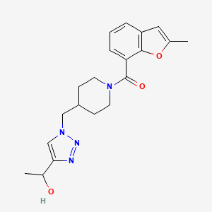molecular formula C20H24N4O3 B6084316 1-[1-({1-[(2-methyl-1-benzofuran-7-yl)carbonyl]-4-piperidinyl}methyl)-1H-1,2,3-triazol-4-yl]ethanol 