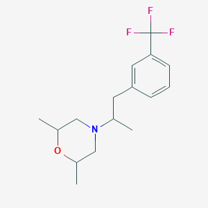 molecular formula C16H22F3NO B6084329 2,6-dimethyl-4-{1-methyl-2-[3-(trifluoromethyl)phenyl]ethyl}morpholine 