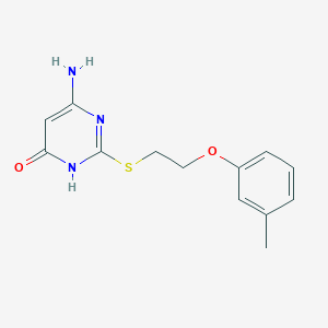 molecular formula C13H15N3O2S B6084335 6-amino-2-{[2-(3-methylphenoxy)ethyl]thio}-4-pyrimidinol 