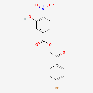 molecular formula C15H10BrNO6 B6084357 2-(4-bromophenyl)-2-oxoethyl 3-hydroxy-4-nitrobenzoate 