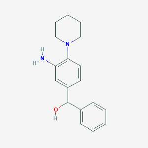 molecular formula C18H22N2O B6084391 [3-amino-4-(1-piperidinyl)phenyl](phenyl)methanol 