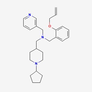 molecular formula C27H37N3O B6084418 1-[2-(allyloxy)phenyl]-N-[(1-cyclopentyl-4-piperidinyl)methyl]-N-(3-pyridinylmethyl)methanamine 