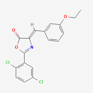molecular formula C18H13Cl2NO3 B6084420 2-(2,5-dichlorophenyl)-4-(3-ethoxybenzylidene)-1,3-oxazol-5(4H)-one 