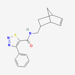 molecular formula C17H17N3OS B6084425 N-(bicyclo[2.2.1]hept-5-en-2-ylmethyl)-4-phenyl-1,2,3-thiadiazole-5-carboxamide 