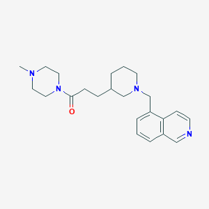 molecular formula C23H32N4O B6084428 5-({3-[3-(4-methyl-1-piperazinyl)-3-oxopropyl]-1-piperidinyl}methyl)isoquinoline 