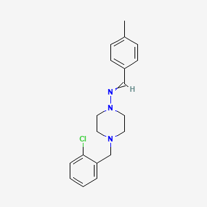 molecular formula C19H22ClN3 B6084451 4-(2-chlorobenzyl)-N-(4-methylbenzylidene)-1-piperazinamine 