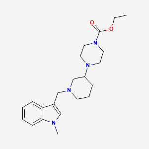 molecular formula C22H32N4O2 B6084487 ethyl 4-{1-[(1-methyl-1H-indol-3-yl)methyl]-3-piperidinyl}-1-piperazinecarboxylate 