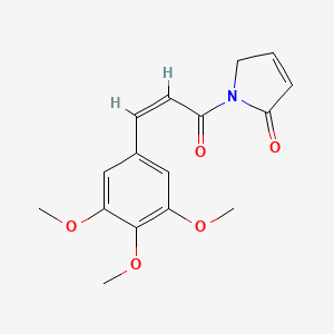 molecular formula C16H17NO5 B608450 (Z)-1-(3-(3,4,5-三甲氧基苯基)丙烯酰基)-1H-吡咯-2(5H)-酮 CAS No. 1370510-16-9