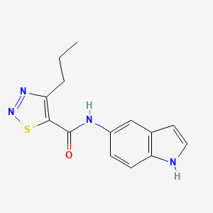 molecular formula C14H14N4OS B6084551 N-1H-indol-5-yl-4-propyl-1,2,3-thiadiazole-5-carboxamide 