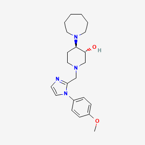 (3R*,4R*)-4-(1-azepanyl)-1-{[1-(4-methoxyphenyl)-1H-imidazol-2-yl]methyl}-3-piperidinol