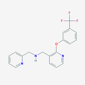 molecular formula C19H16F3N3O B6084577 (2-pyridinylmethyl)({2-[3-(trifluoromethyl)phenoxy]-3-pyridinyl}methyl)amine 