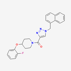 molecular formula C25H23FN4O2 B6084578 4-(2-fluorophenoxy)-1-{[1-(1-naphthylmethyl)-1H-1,2,3-triazol-4-yl]carbonyl}piperidine 