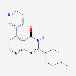 molecular formula C18H19N5O B6084592 2-(4-methyl-1-piperidinyl)-5-(3-pyridinyl)pyrido[2,3-d]pyrimidin-4(3H)-one 