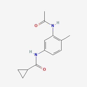 molecular formula C13H16N2O2 B6084597 N-[3-(acetylamino)-4-methylphenyl]cyclopropanecarboxamide 