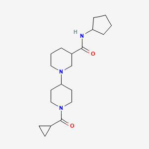 molecular formula C20H33N3O2 B6084608 N-cyclopentyl-1'-(cyclopropylcarbonyl)-1,4'-bipiperidine-3-carboxamide 